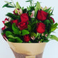 RED ROSIE BOUQUET (1 DOZEN OF ROSES)